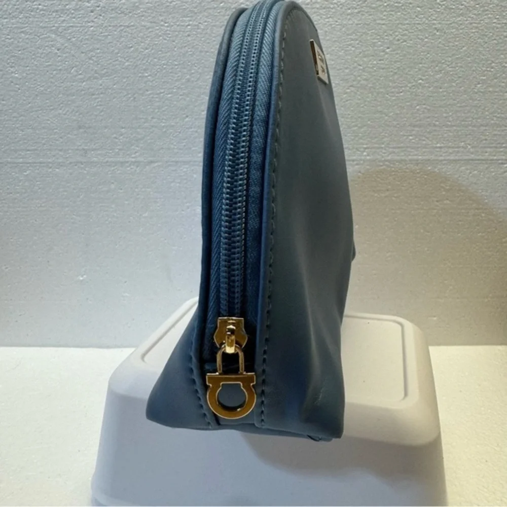 Salvatore Ferragamo‎ 💄 Parfums Turkish Makeup/Toiletry/ Amenity Bag- Blue NWOT